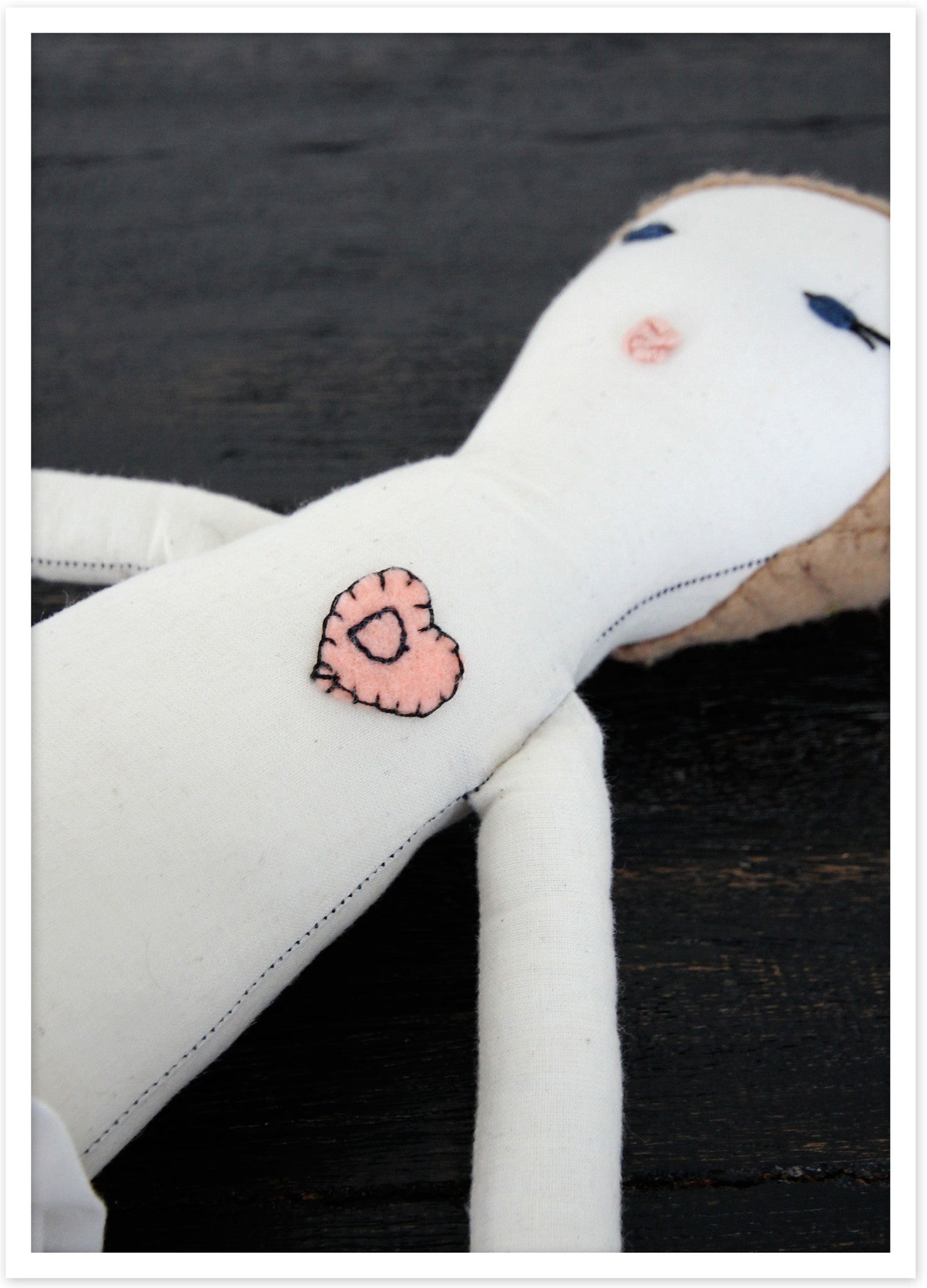 To make your doll an even more meaningful gift, add a monogrammed heart to her chest.