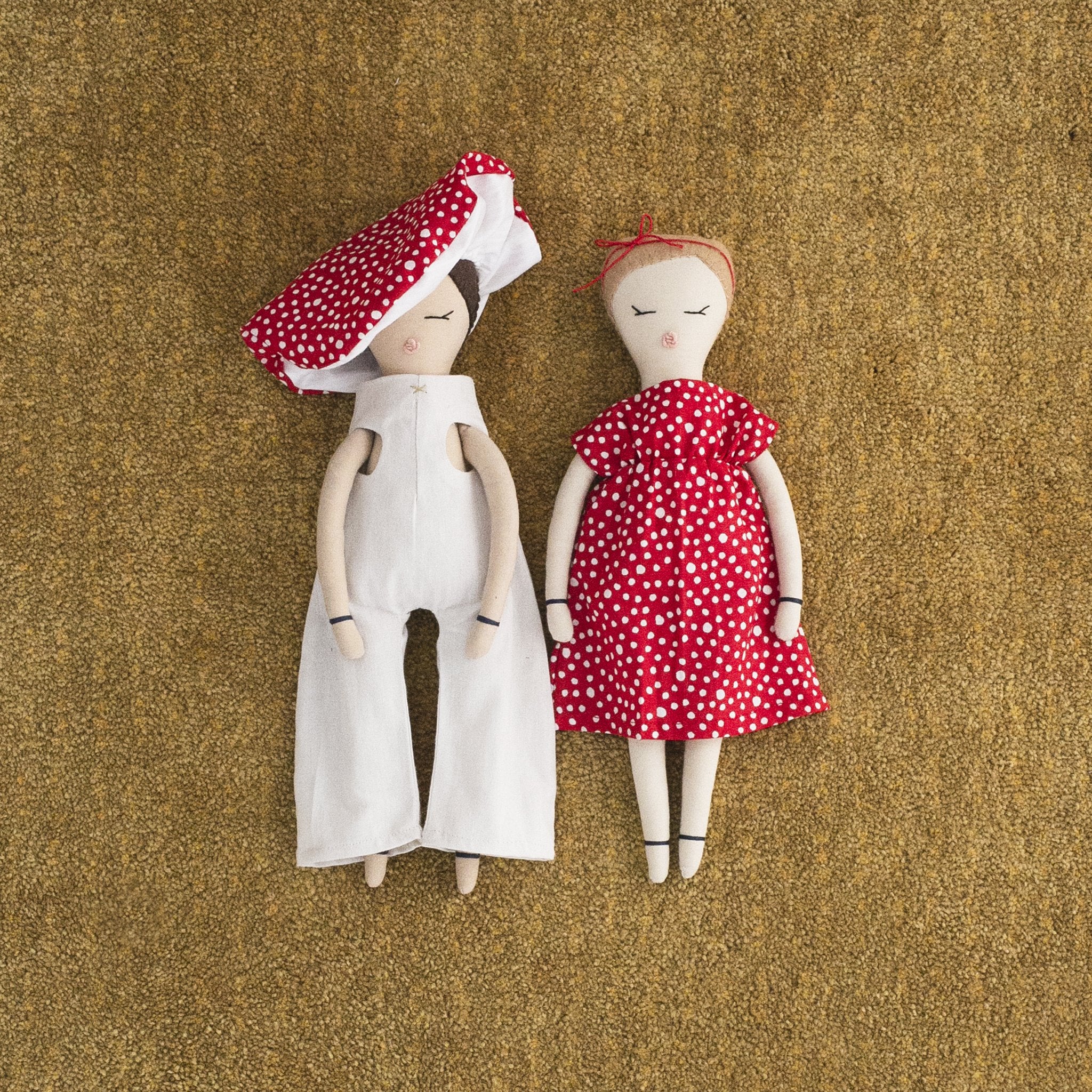 Rag doll with sales zips and buttons